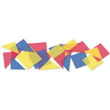 Carrega imatge al visor de galeria, Triangles i quadrats translúcids de colors per superposar